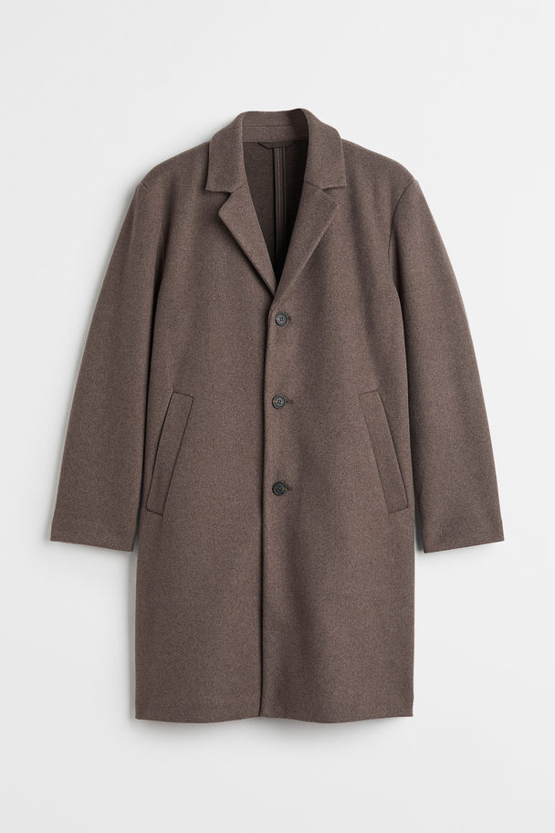 H&M Wool-blend Coat Dark Beige