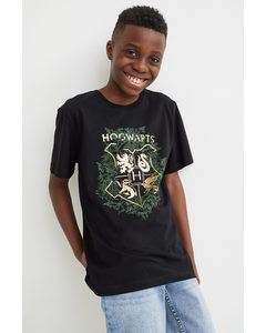 Printed T-shirt Black/harry Potter
