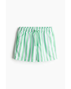 Print Swim Shorts White/green