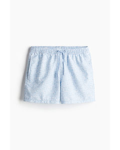 Print Swim Shorts White/blue