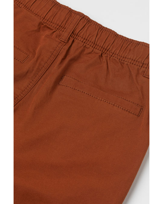 H&M Relaxed Fit Cotton Chinos Brown