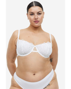 Non-padded Underwired Lace Bra White