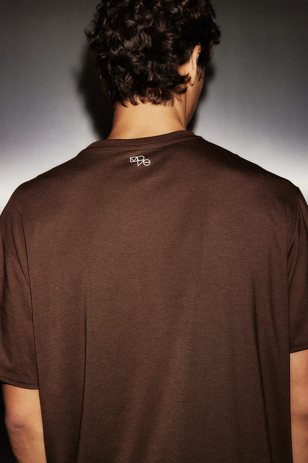 H&M Sport-t-shirt Van Drymove™ - Loose Fit Donkerbruin