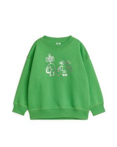 Afslappet Sweatshirt Grøn/robotter