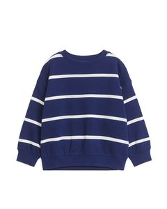 Relaxte Sweater Donkerblauw/offwhite