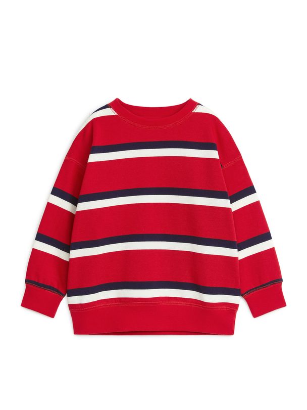 ARKET Legeres Sweatshirt Rot/Blau/Weiß