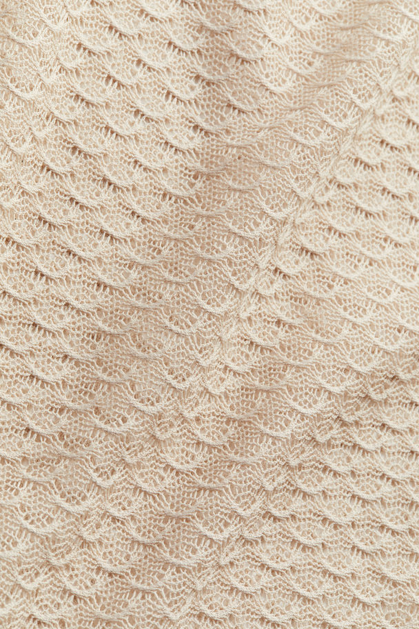 H&M Gestrickte Tunika Hellbeige