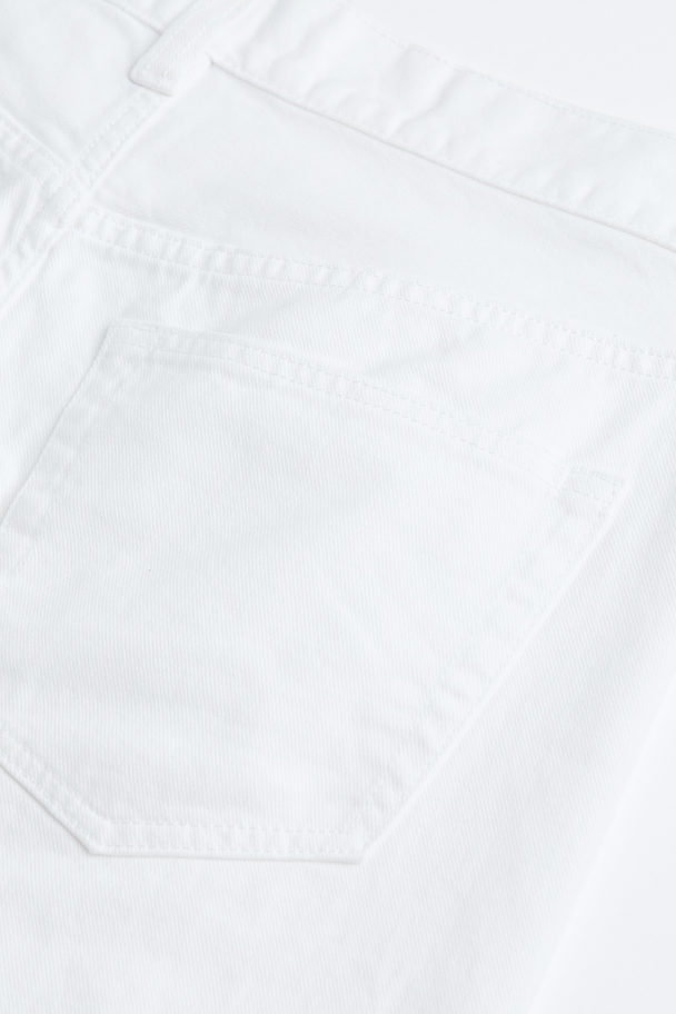 H&M Loose Fit 5-pocket Twill Trousers White