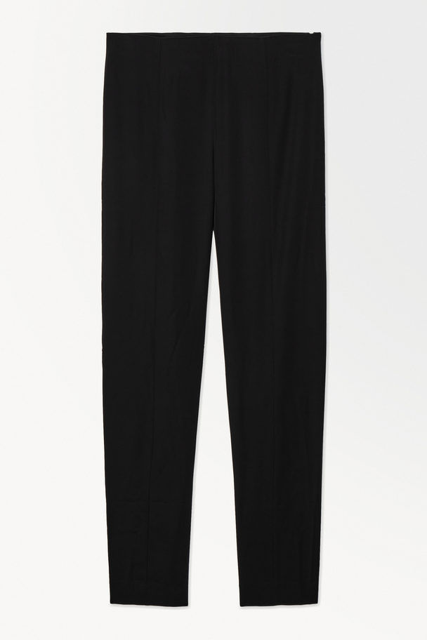 COS The Silk-blend Trousers Black