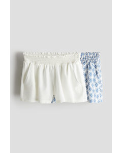 2-pack Pull-on Shorts Blue/patterned