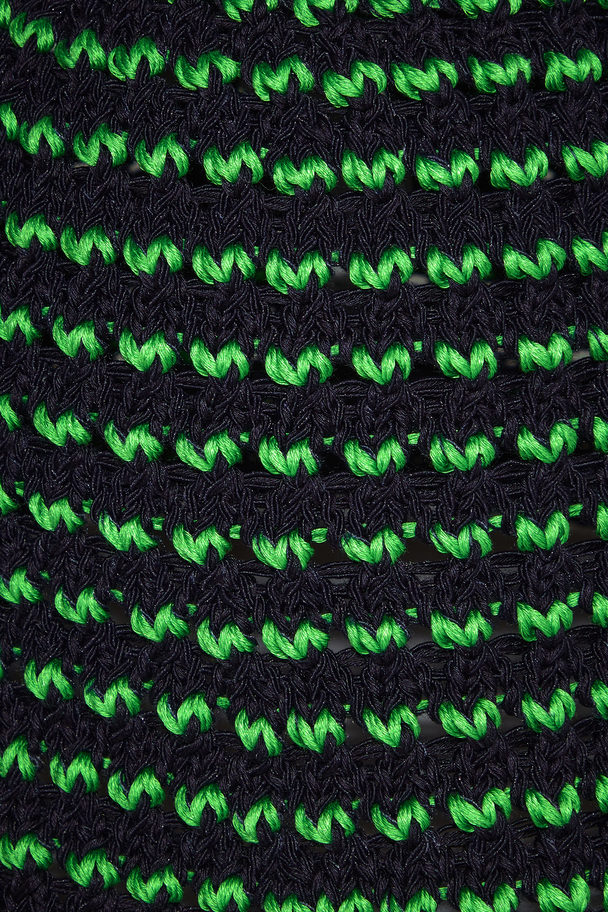 COS Crochet Bucket Hat Navy / Green
