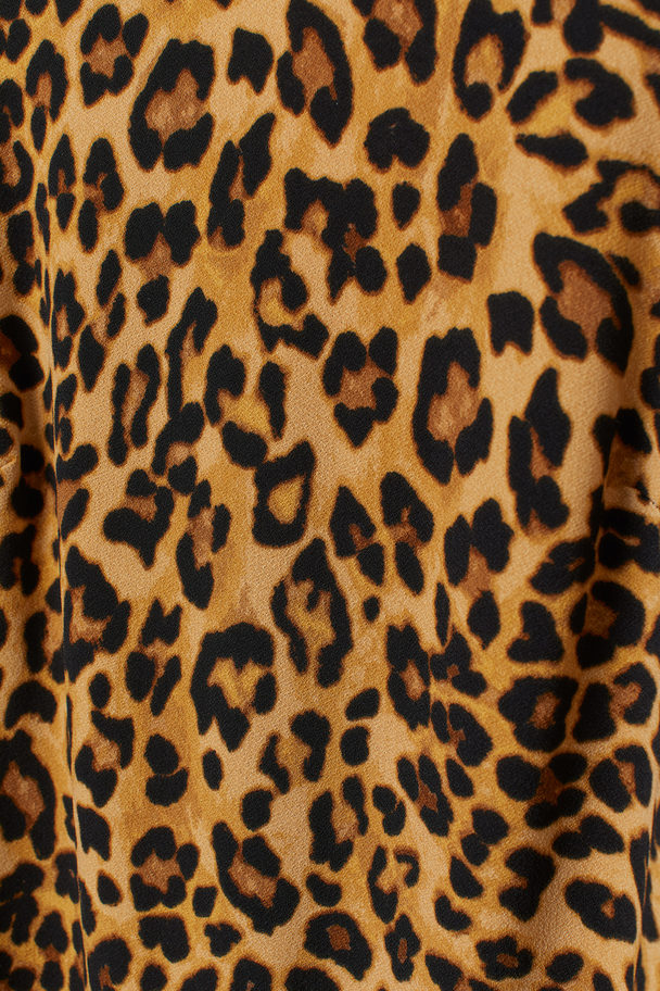 H&M MAMA Gemustertes Kleid Beige/Leopardenmuster