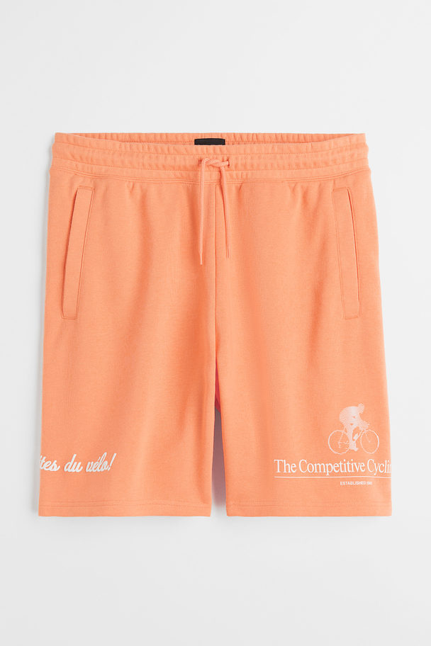 H&M Sweatshirt Shorts Pale Orange/cyclist