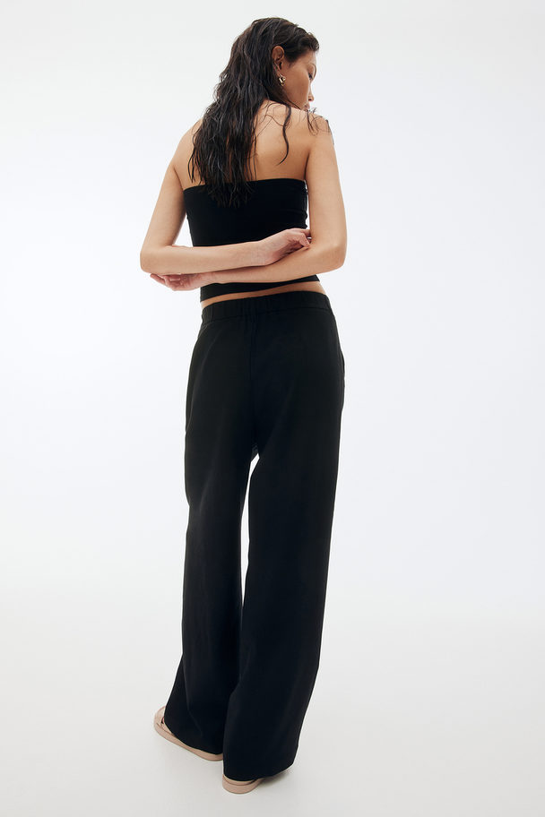 H&M Pantalon Van Linnenmix Zwart