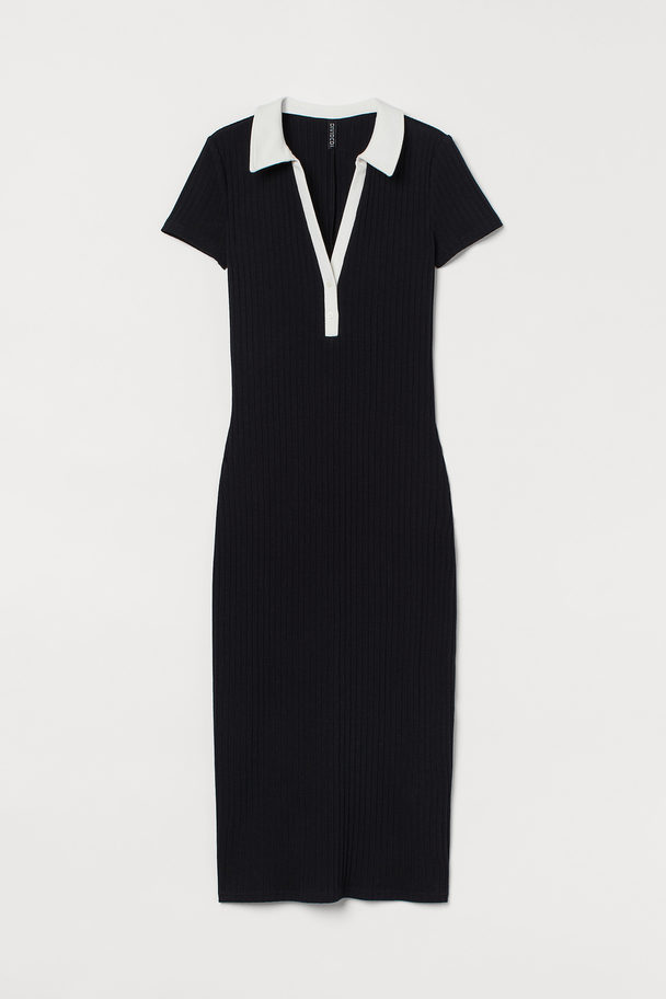 H&M Collared Dress Black