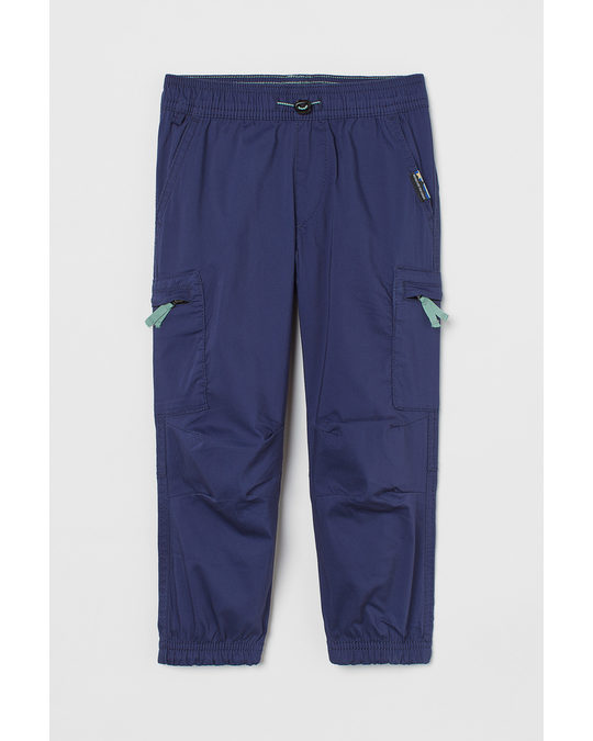 H&M Lined Cargo Joggers Navy Blue