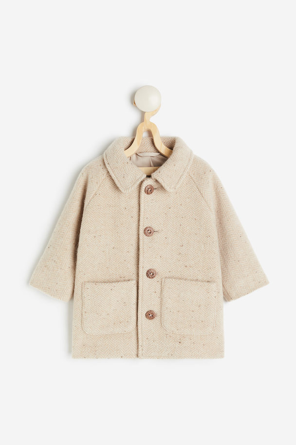 H&M Wool-blend Coat Beige