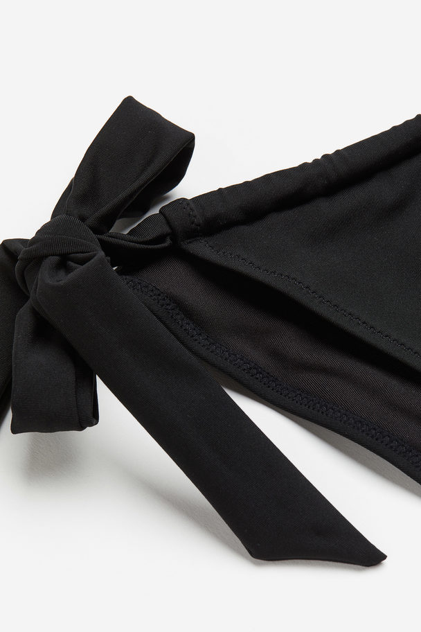 H&M Bikinitanga Met Strikbandjes Zwart
