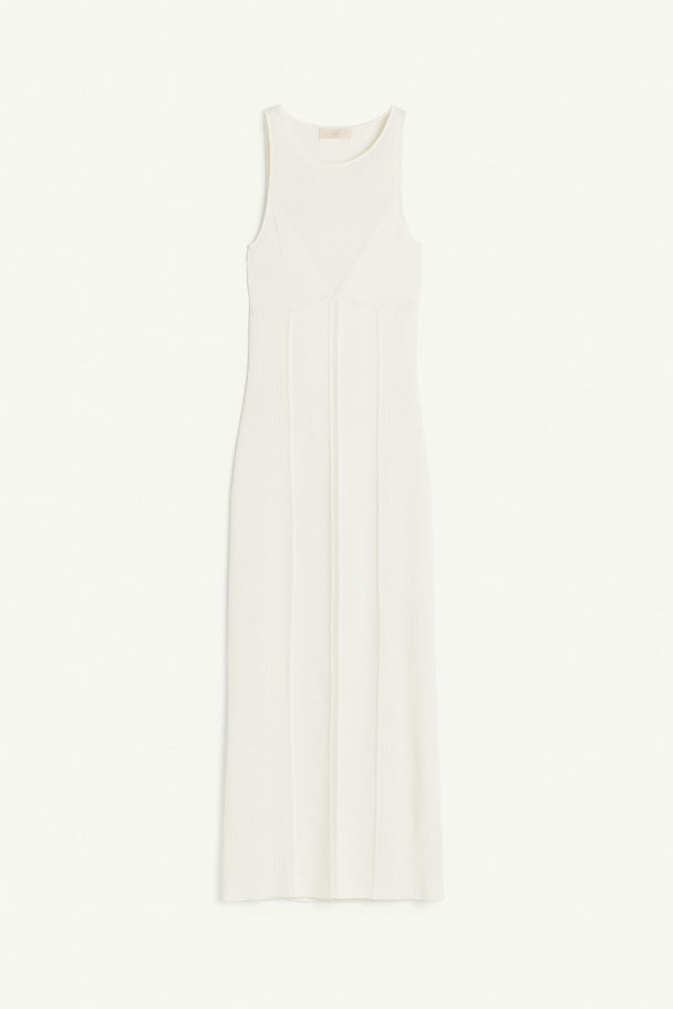 H&M Ribgebreide Open-backjurk Roomwit