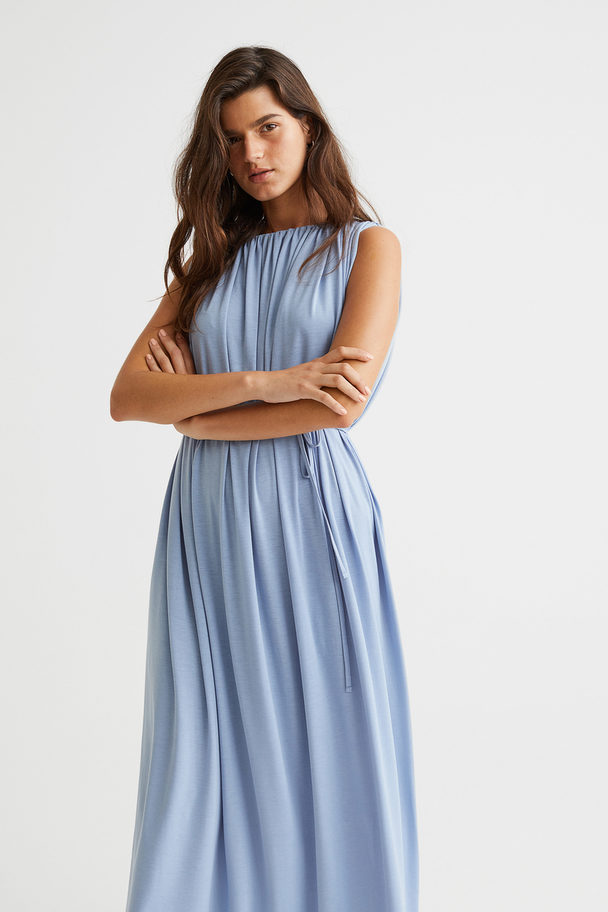 H&M Calf-length Dress Light Blue