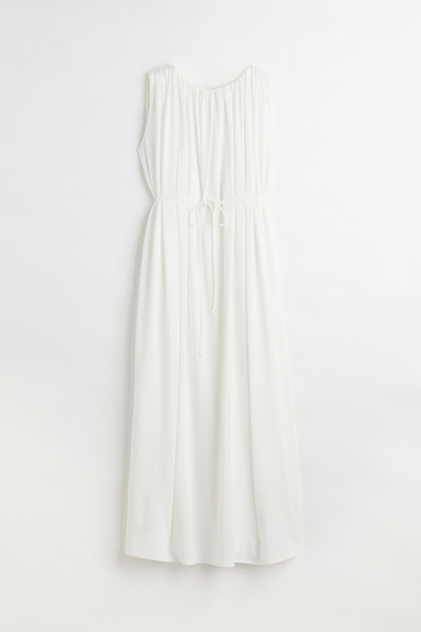 H&M Wadenlanges Kleid Weiß