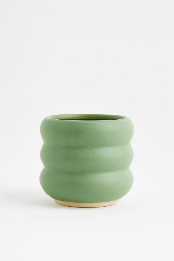 H&M HOME Scented Candle In A Stoneware Holder Green/yuzu Blossom