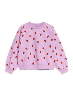 Ruimvallend Sweatshirt Lila/lieveheersbeestjes