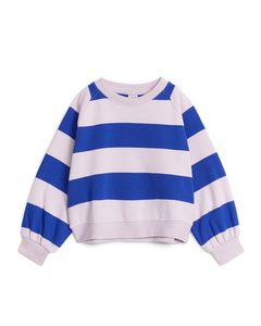 Relaxed Terry Sweatshirt Bright Blue/white