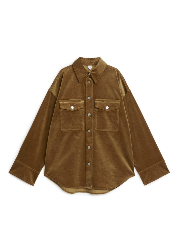 ARKET Relaxed Corduroy Shirt Brown