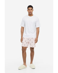 Regular Fit Pyjama Shorts Light Pink/suns