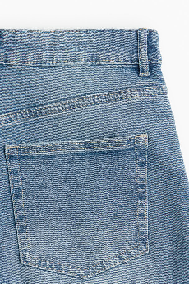 H&M Denim Short - High Waist Licht Denimblauw