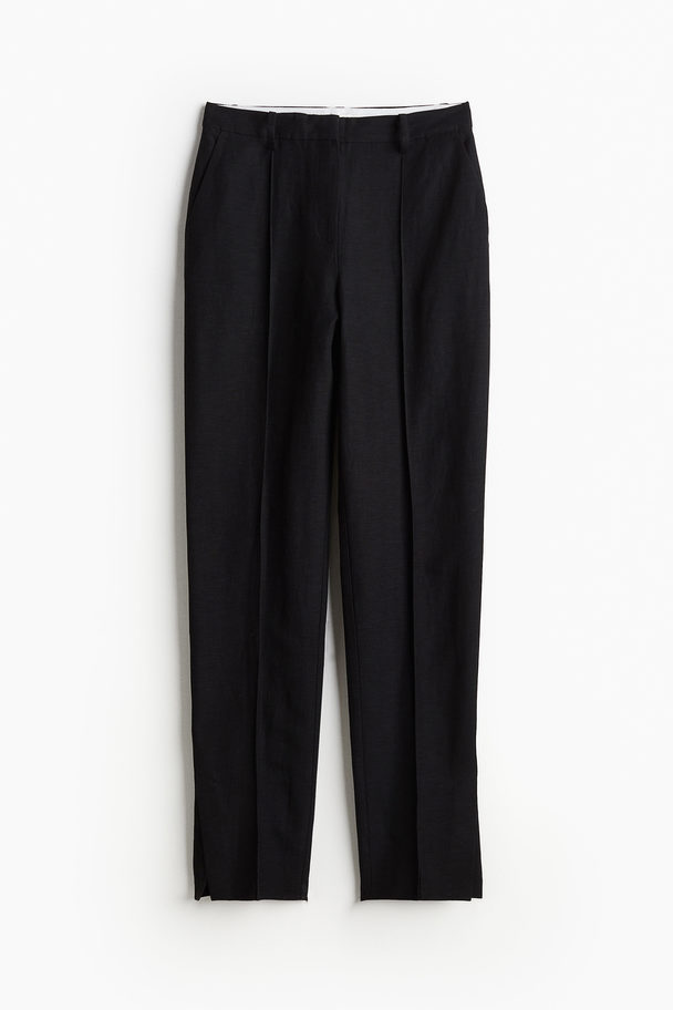 H&M Pantalon Van Linnenmix Zwart