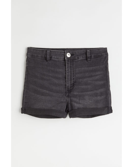 H&M Shorts High Waist Dark Grey