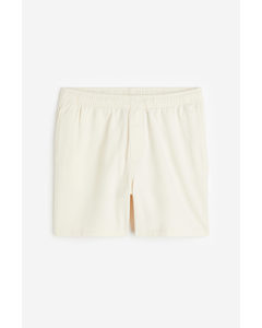Relaxed Fit Cotton Shorts White