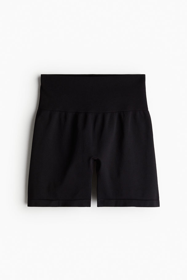 H&M DryMove™ Seamless Shaping Sport-Radlershorts Schwarz