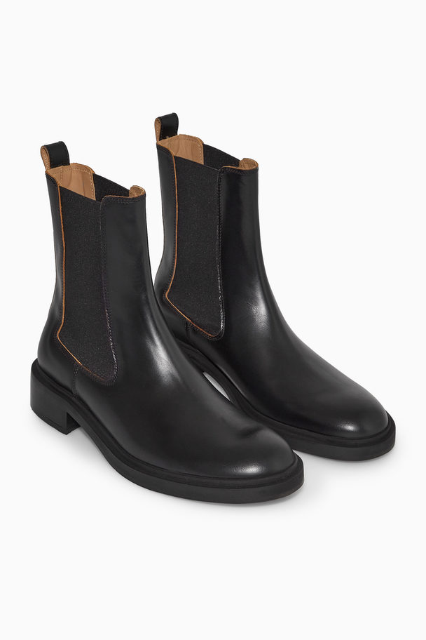 COS Leather Chelsea Boots Black