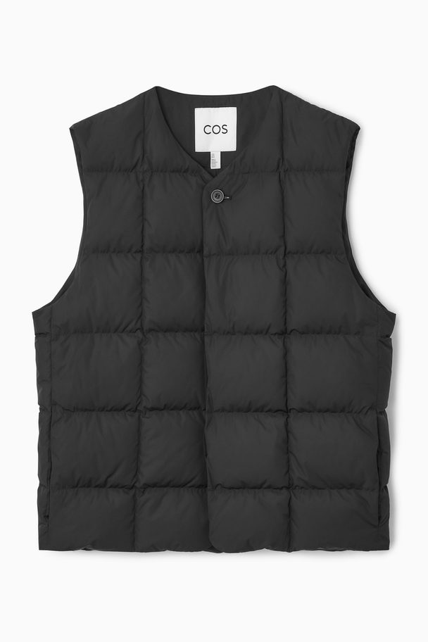 COS Quilted Padded Liner Gilet Black