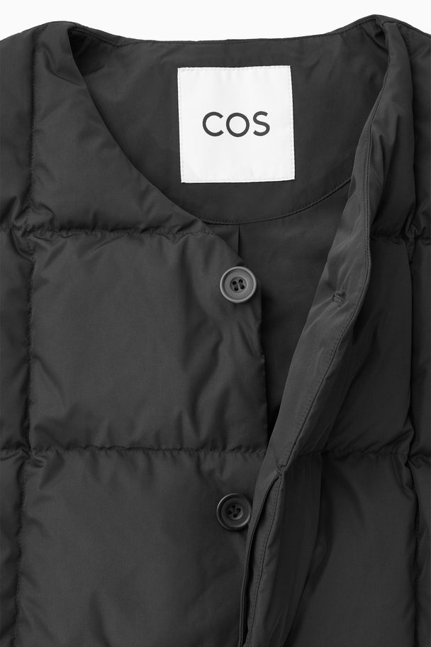 COS Quilted Padded Liner Gilet Black