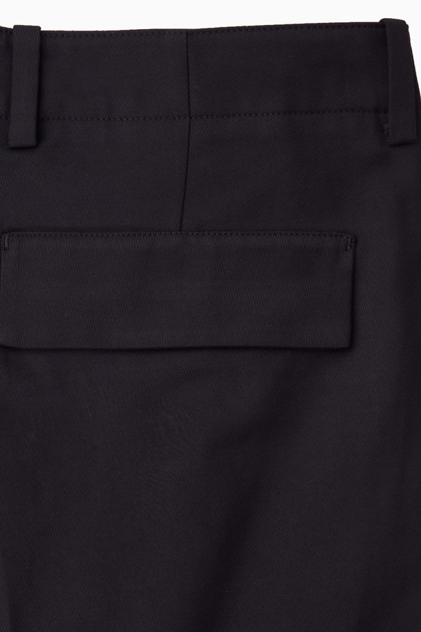 COS Wide-leg Cargo Trousers Black
