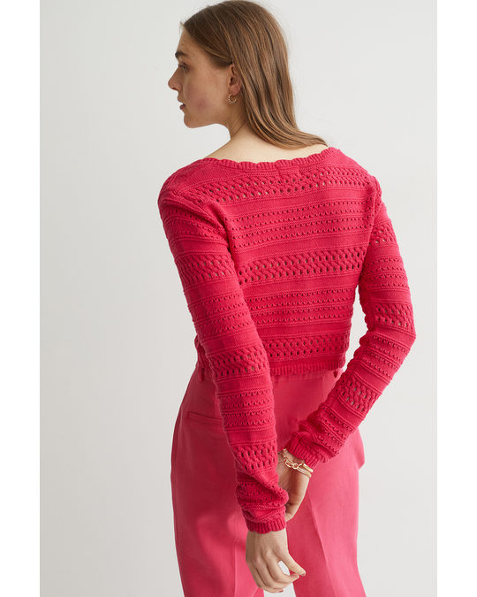 H&M Knitted Cardigan Raspberry Pink