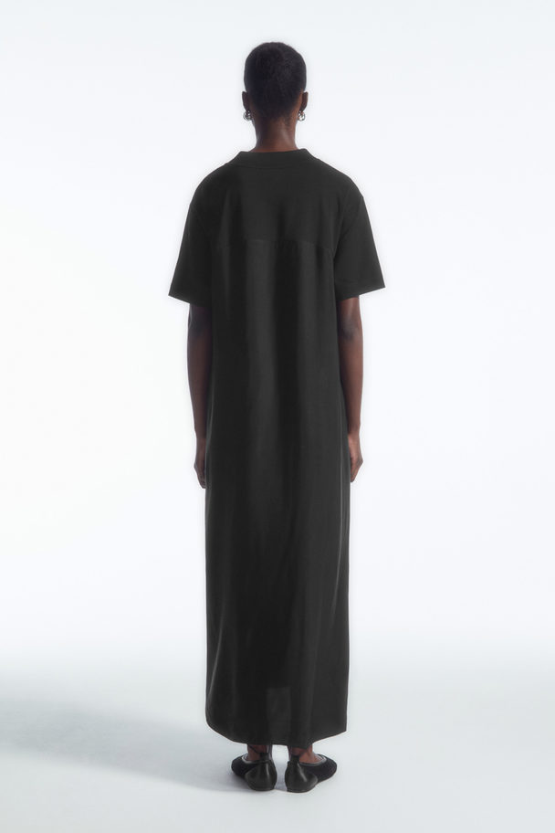 COS V-neck Midi Dress Black