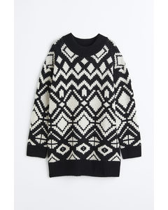 Mama Jacquard-knit Jumper Black/patterned