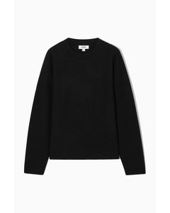 Boiled Merino Wool Jumper Black