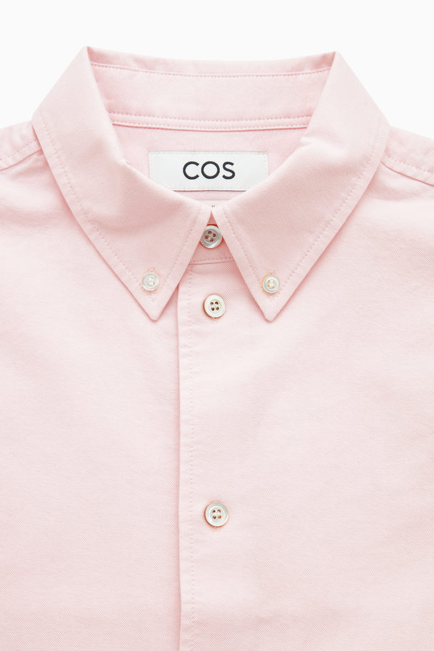 COS Regular-fit Button-down Collar Oxford Shirt Light Pink
