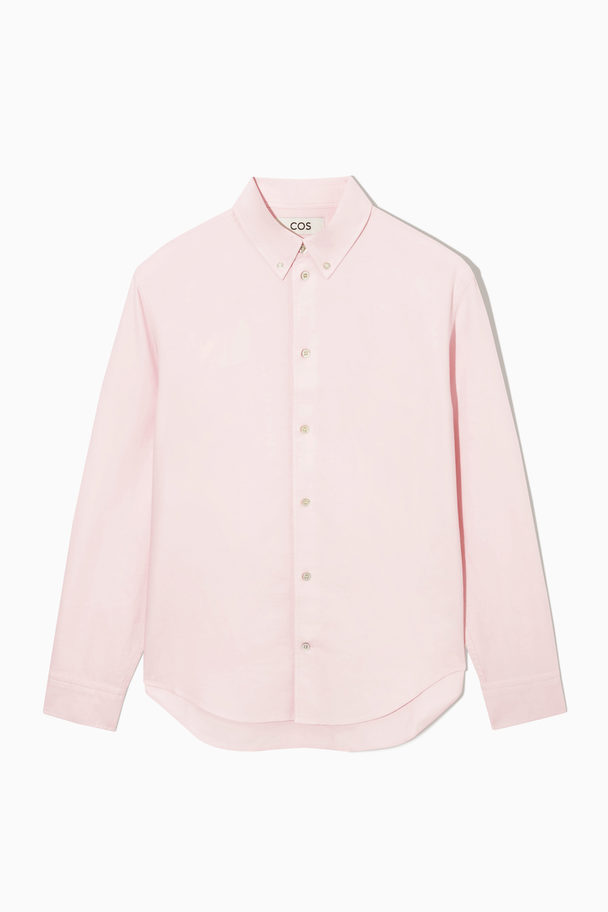 COS Regular-fit Button-down Collar Oxford Shirt Light Pink