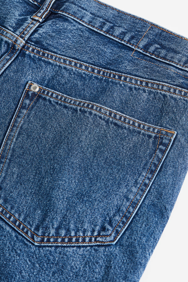 H&M 90's Regular Denim Shorts Dark Denim Blue