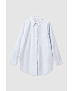 Oversized Tailored Shirt White / Blue