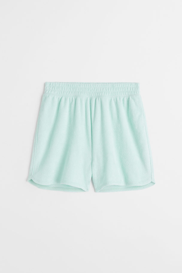 H&M Terry Shorts Light Turquoise
