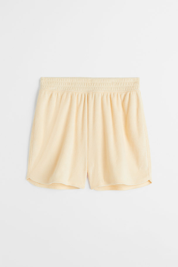 H&M Shorts aus Frottee Hellgelb