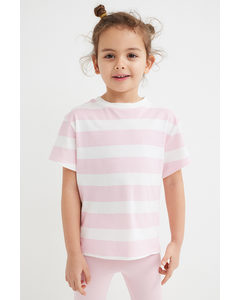 3-pack Cotton T-shirts Pink/white Striped